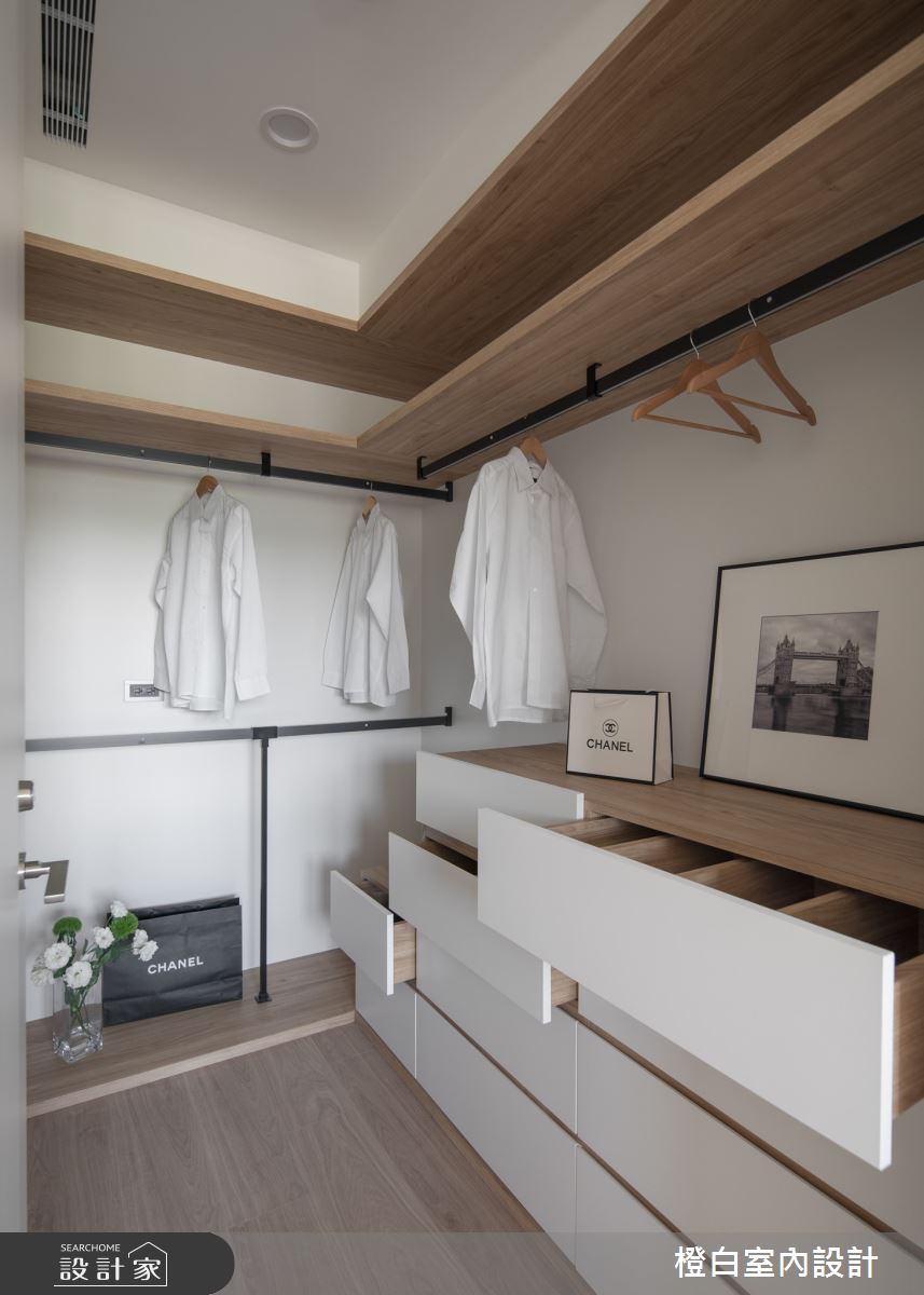 22坪新成屋(5年以下)＿奶油風更衣間案例圖片＿橙白室內裝修設計工程有限公司＿橙白_117文山元利森活_奶油風之40