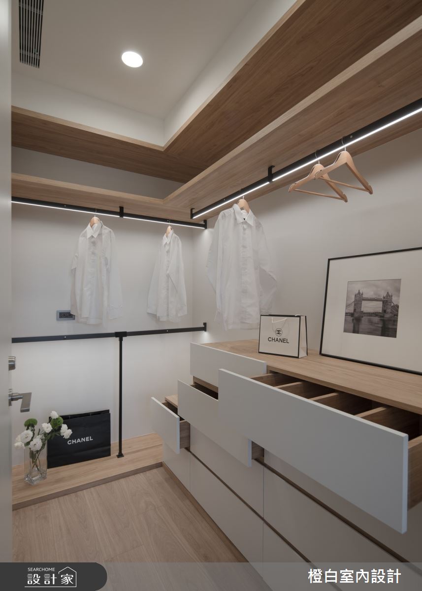 22坪新成屋(5年以下)＿奶油風更衣間案例圖片＿橙白室內裝修設計工程有限公司＿橙白_117文山元利森活_奶油風之41