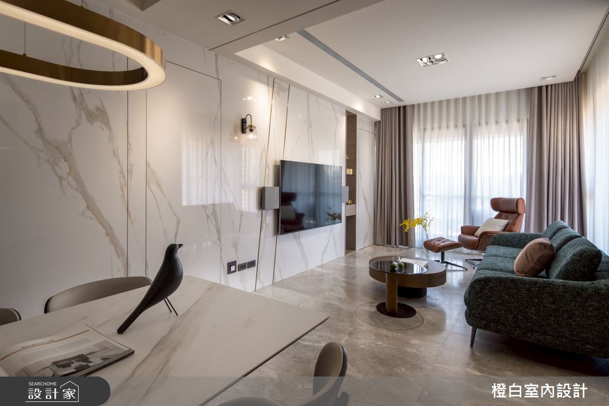 29坪新成屋(5年以下)＿現代風客廳餐廳案例圖片＿橙白室內裝修設計工程有限公司＿橙白_118文山元利森活_現代風之32