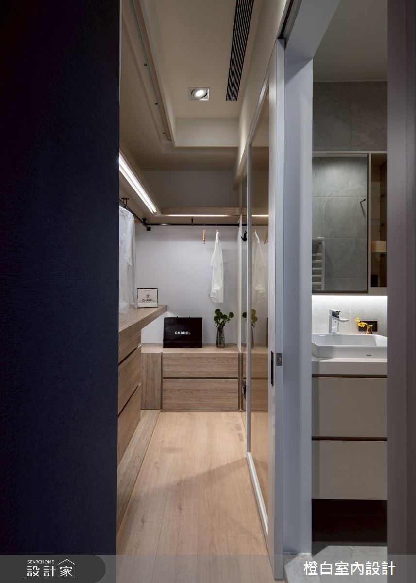 29坪新成屋(5年以下)＿現代風更衣間浴室案例圖片＿橙白室內裝修設計工程有限公司＿橙白_118文山元利森活_現代風之45