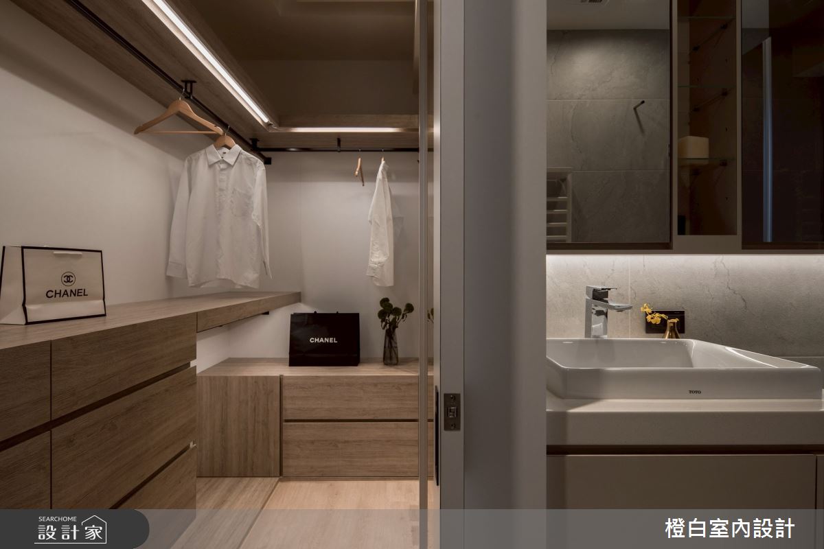 29坪新成屋(5年以下)＿現代風更衣間浴室案例圖片＿橙白室內裝修設計工程有限公司＿橙白_118文山元利森活_現代風之52