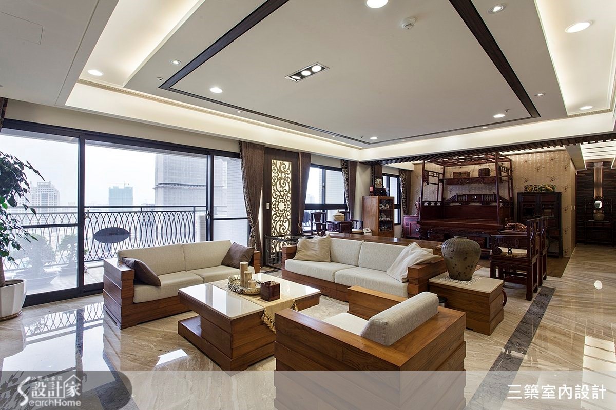 80坪新成屋(5年以下)＿新中式風案例圖片＿三築室內設計＿三築_08之2