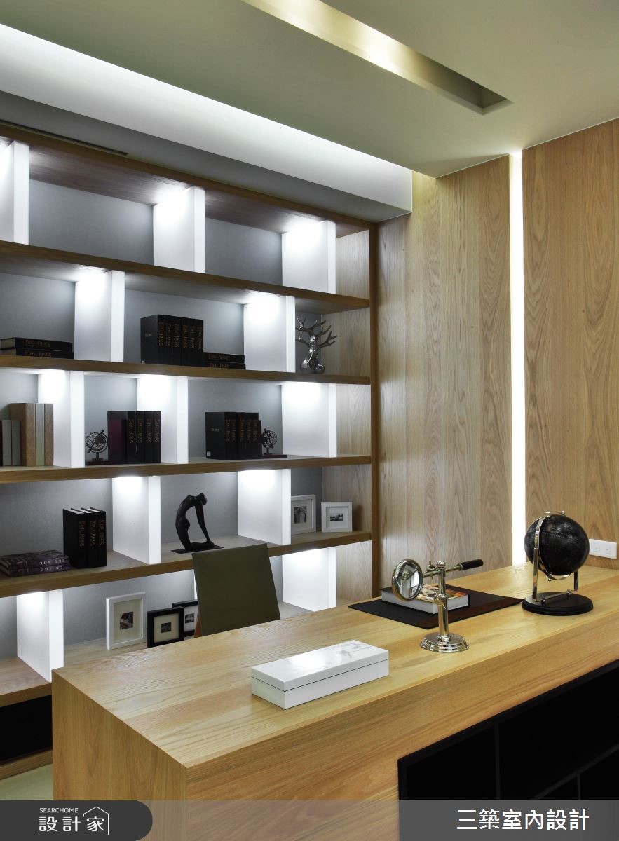 90坪新成屋(5年以下)＿現代風書房案例圖片＿三築室內設計＿三築_16之13