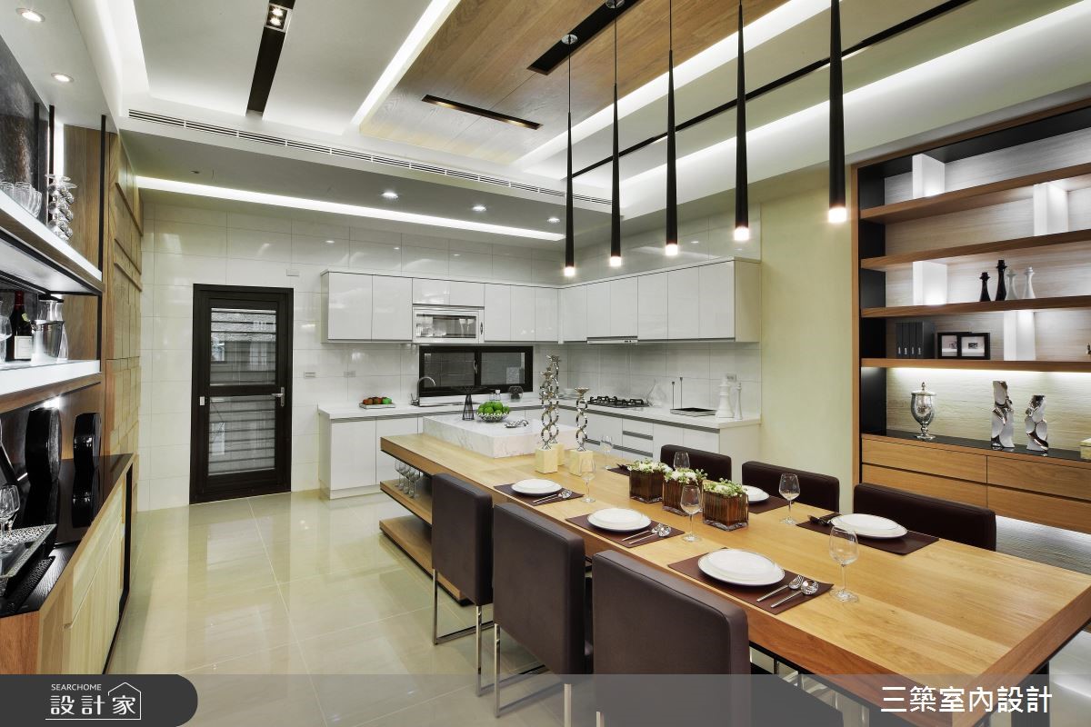 90坪新成屋(5年以下)＿現代風餐廳案例圖片＿三築室內設計＿三築_16之9