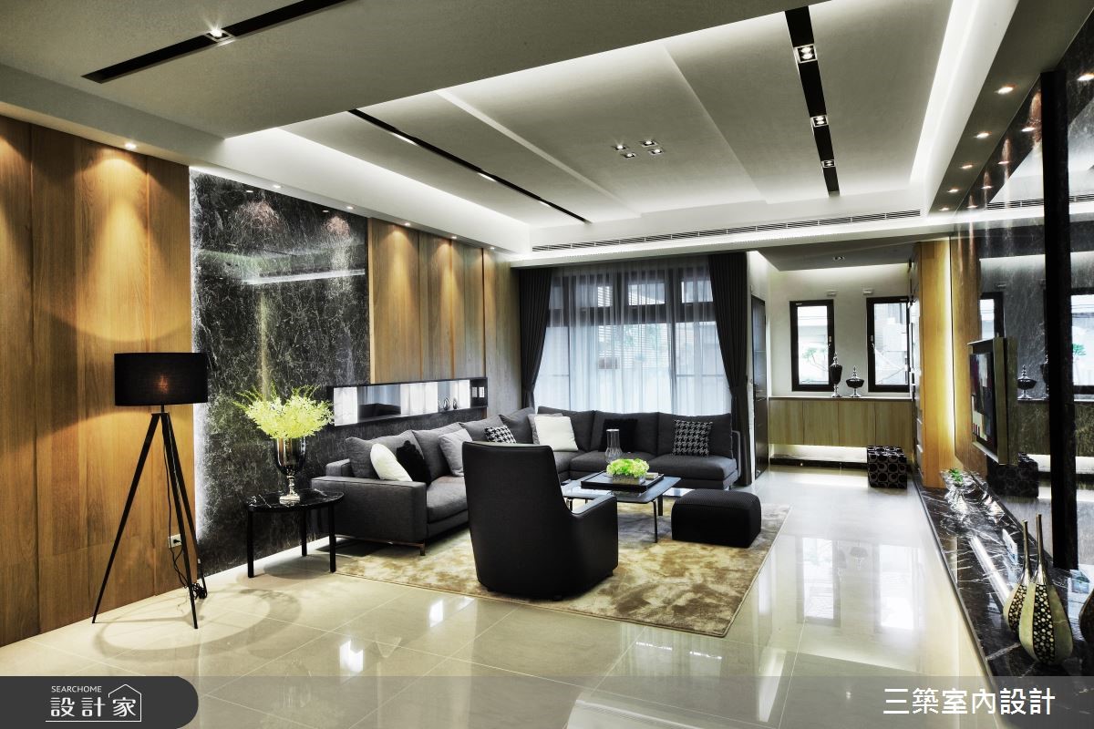 90坪新成屋(5年以下)＿現代風客廳案例圖片＿三築室內設計＿三築_16之1