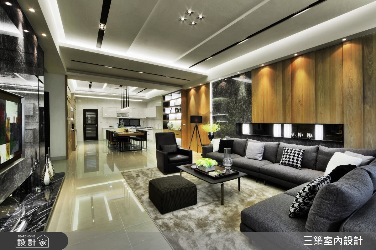 90坪新成屋(5年以下)＿現代風客廳案例圖片＿三築室內設計＿三築_16之3