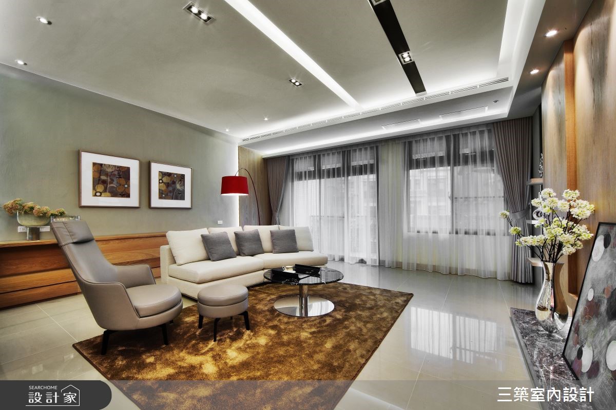 90坪新成屋(5年以下)＿現代風客廳案例圖片＿三築室內設計＿三築_16之12