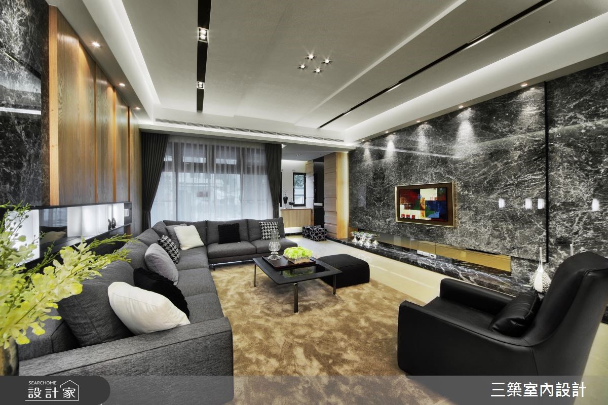 90坪新成屋(5年以下)＿現代風客廳案例圖片＿三築室內設計＿三築_16之4