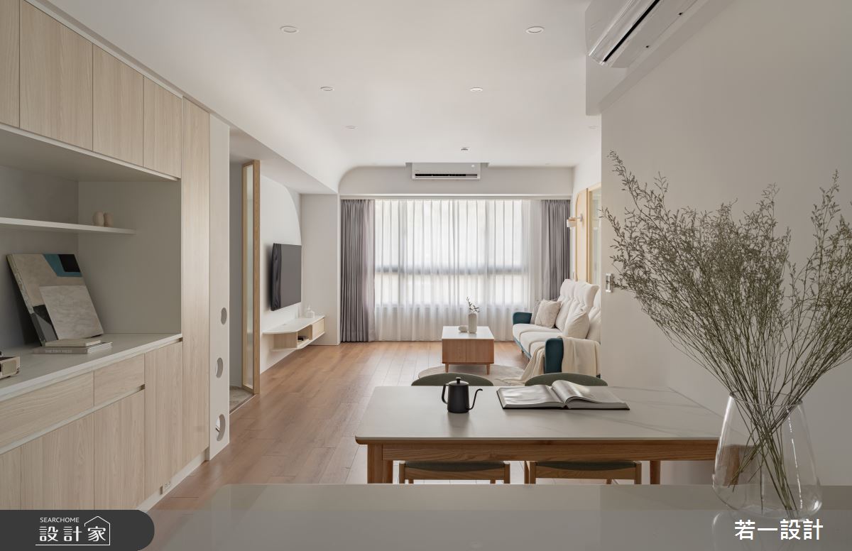 30坪新成屋(5年以下)＿日式簡約風客廳餐廳案例圖片＿若一設計＿若一_恬恬圈之9
