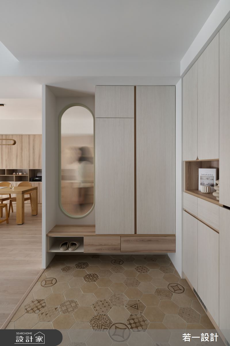 36坪新古屋(10年以下)＿日式無印風玄關案例圖片＿若一設計＿若一_煦煦之4