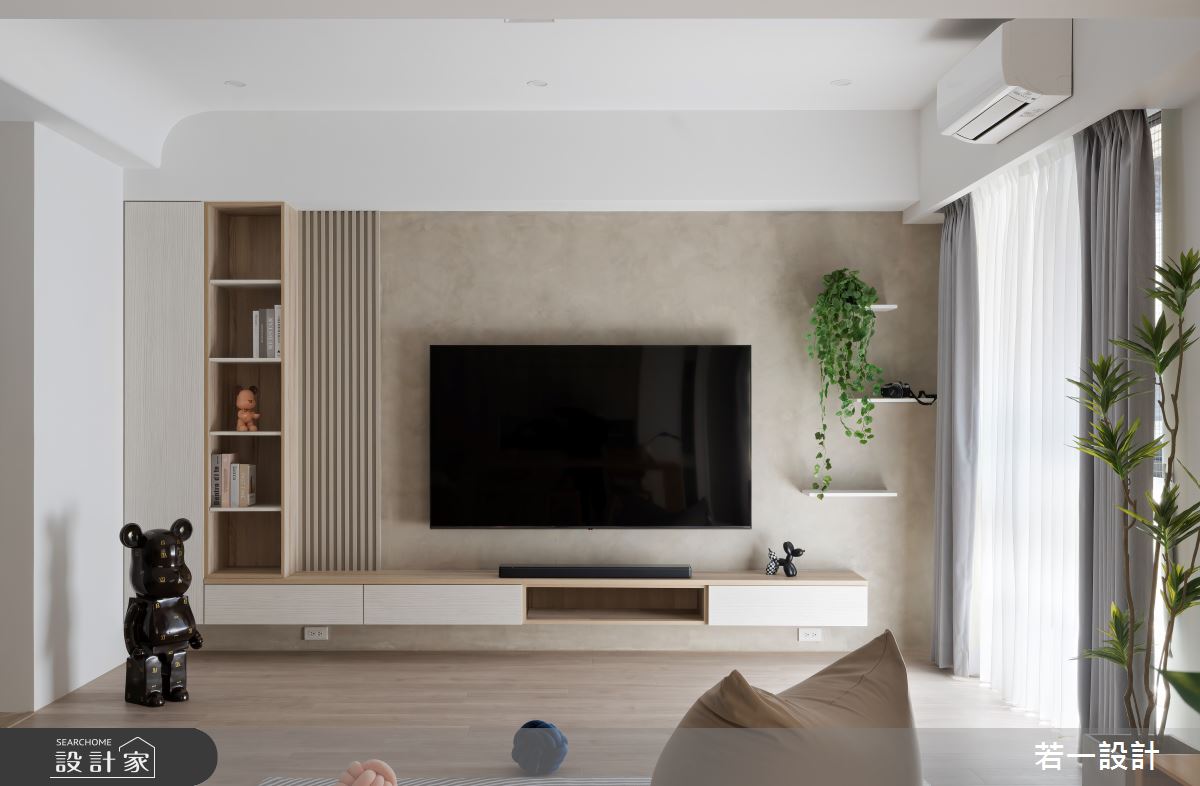 36坪新古屋(10年以下)＿日式無印風客廳案例圖片＿若一設計＿若一_煦煦之5
