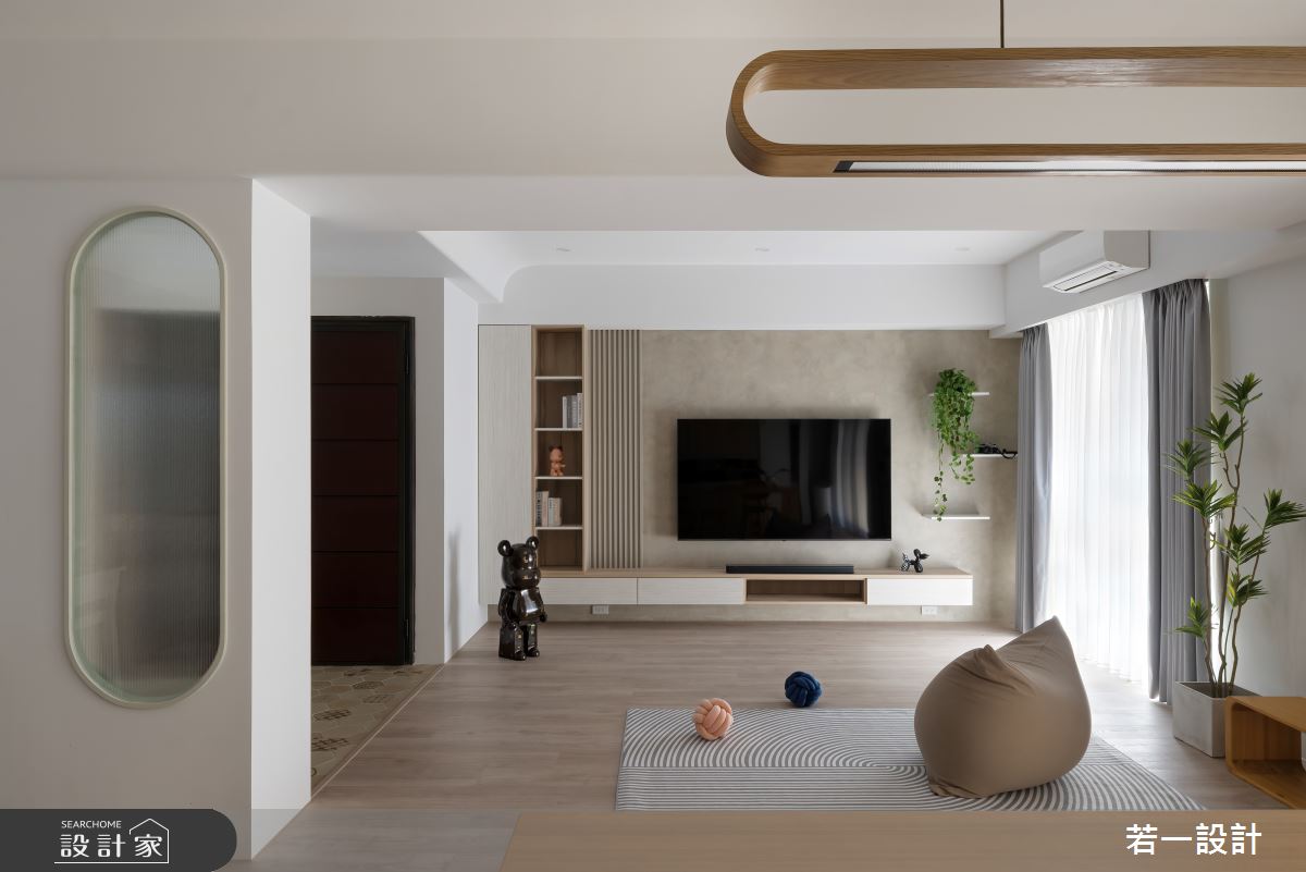 36坪新古屋(10年以下)＿日式無印風玄關客廳案例圖片＿若一設計＿若一_煦煦之6