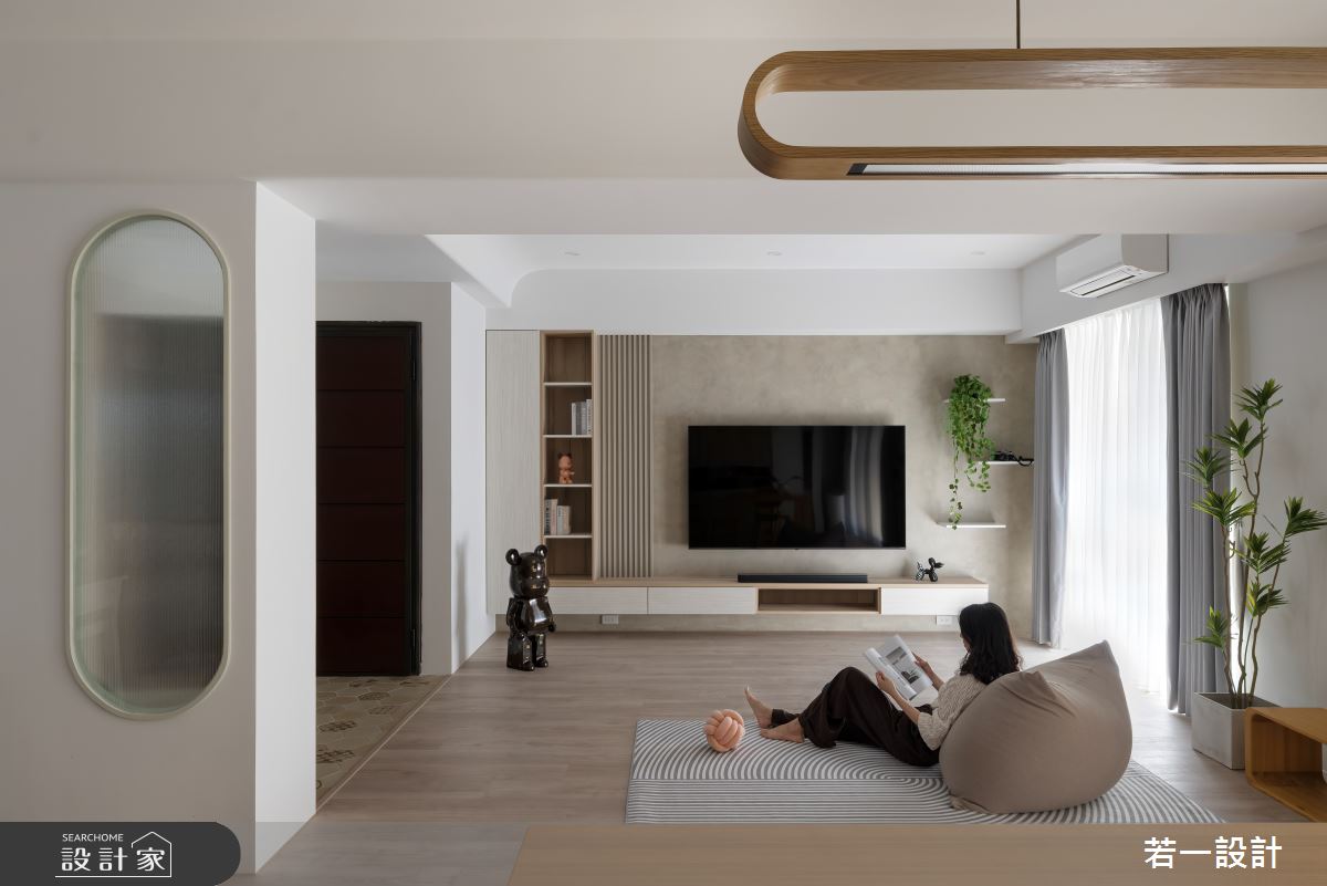 36坪新古屋(10年以下)＿日式無印風玄關客廳案例圖片＿若一設計＿若一_煦煦之7