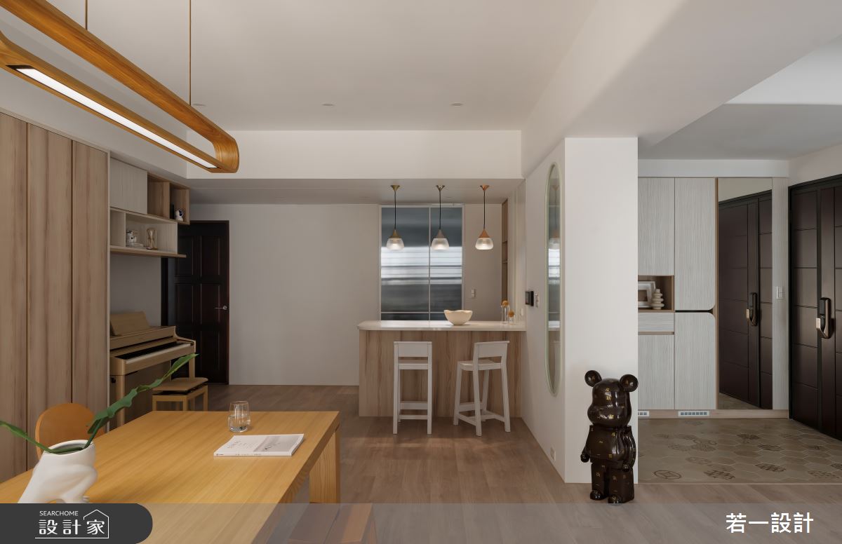 36坪新古屋(10年以下)＿日式無印風玄關餐廳吧檯案例圖片＿若一設計＿若一_煦煦之8