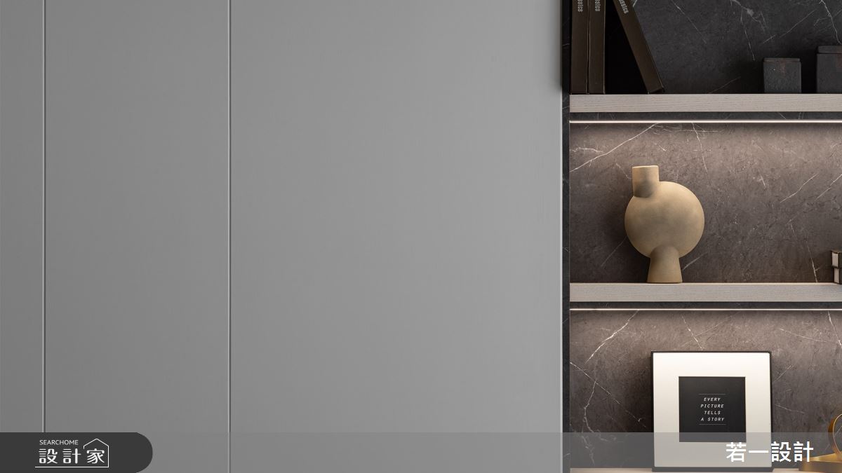 80坪新成屋(5年以下)＿輕奢風客廳案例圖片＿若一設計＿若一_蘊意之7