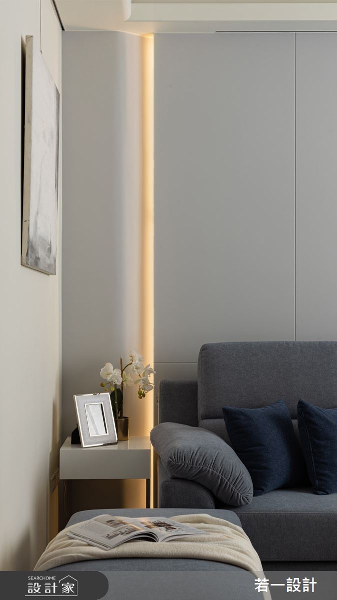 80坪新成屋(5年以下)＿輕奢風客廳案例圖片＿若一設計＿若一_蘊意之11