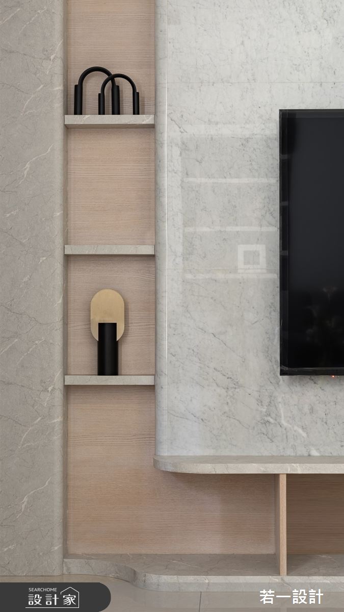 80坪新成屋(5年以下)＿輕奢風客廳案例圖片＿若一設計＿若一_蘊意之12