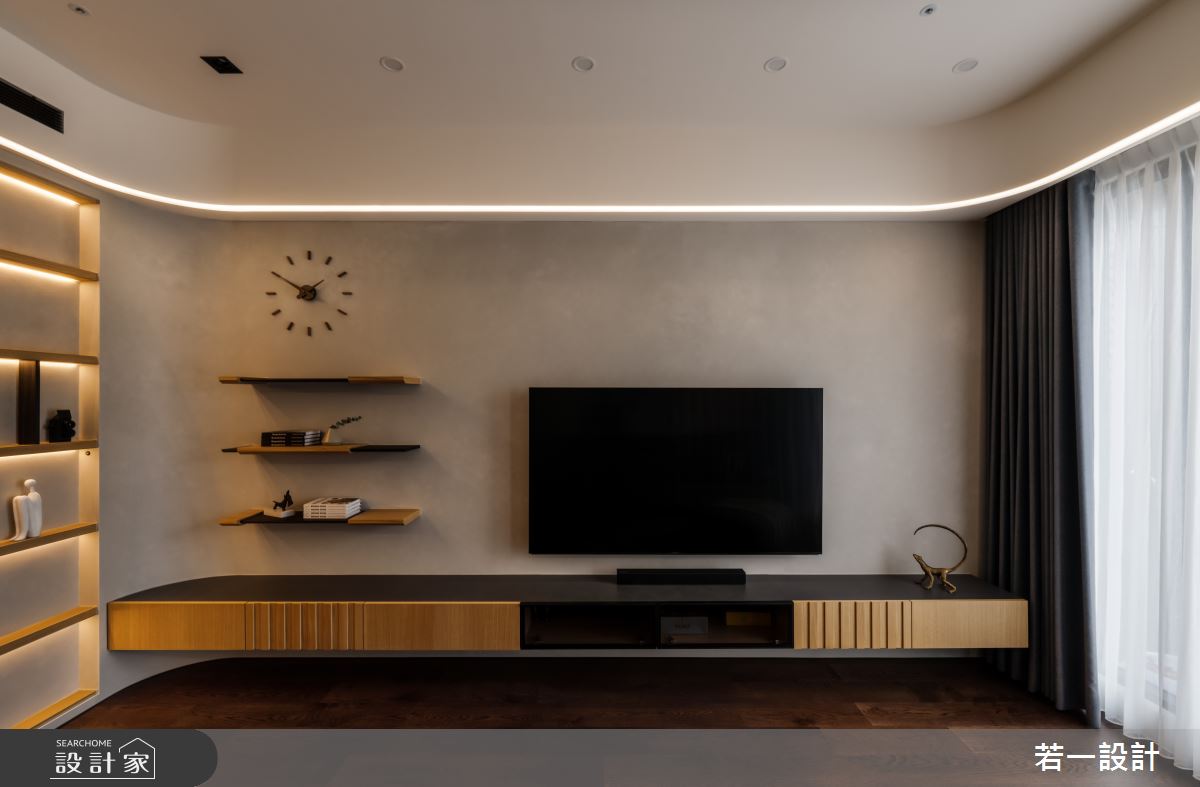38坪新成屋(5年以下)＿現代人文風客廳案例圖片＿若一設計＿若一_靜憩之4