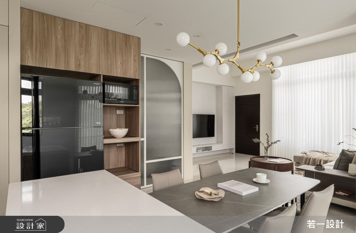 70坪中古屋(5~15年)＿簡約風客廳餐廳中島案例圖片＿若一設計＿若一_暄湲之7