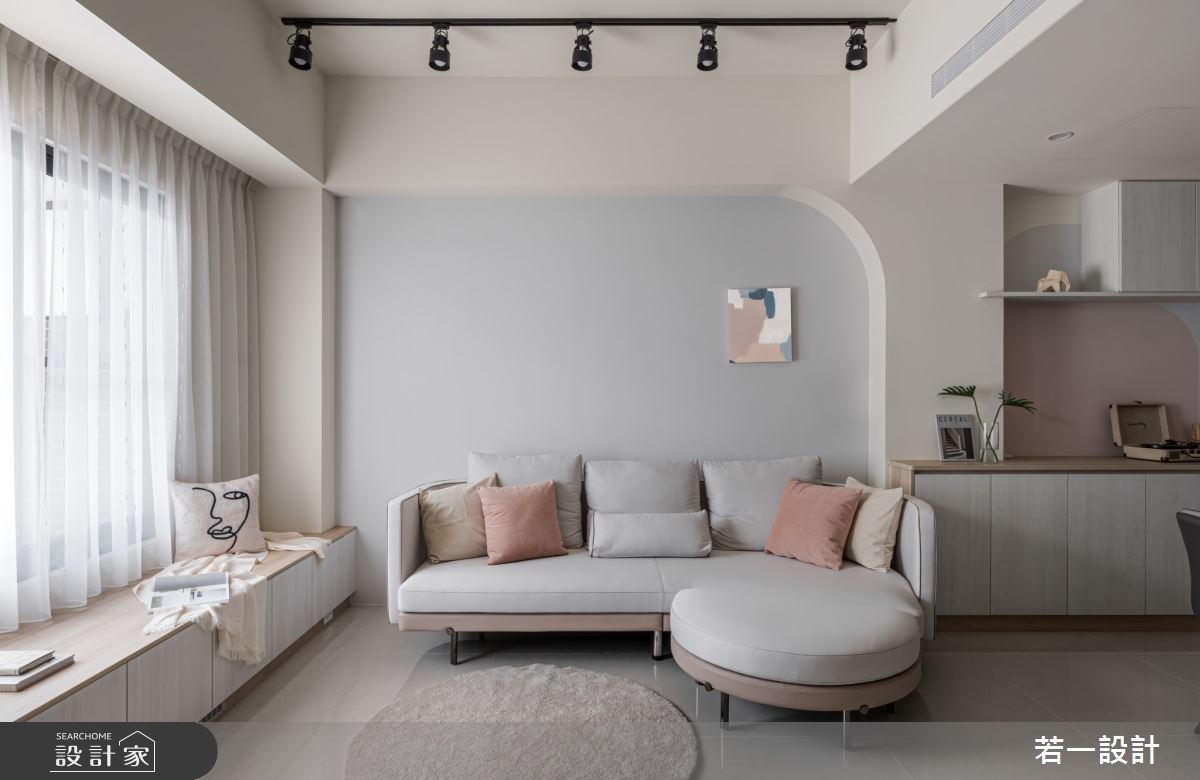 18坪新成屋(5年以下)＿北歐風客廳臥榻案例圖片＿若一設計＿若一_澄境之6