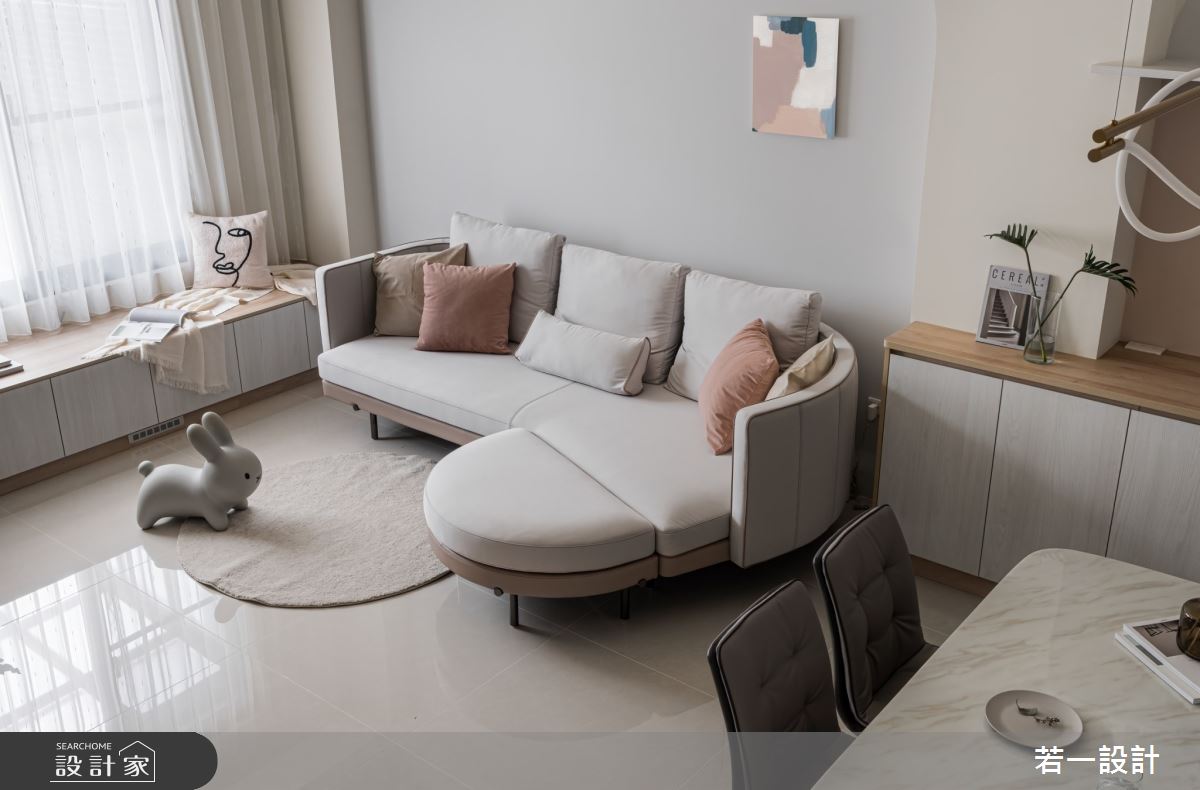 18坪新成屋(5年以下)＿北歐風客廳餐廳臥榻案例圖片＿若一設計＿若一_澄境之4183