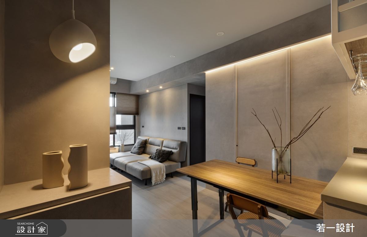 12坪新成屋(5年以下)＿混搭風玄關客廳餐廳案例圖片＿若一設計＿若一_凝玥之7