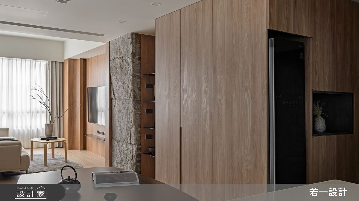16坪中古屋(5~15年)＿低奢風玄關客廳餐廳案例圖片＿若一設計＿若一_岩語之4