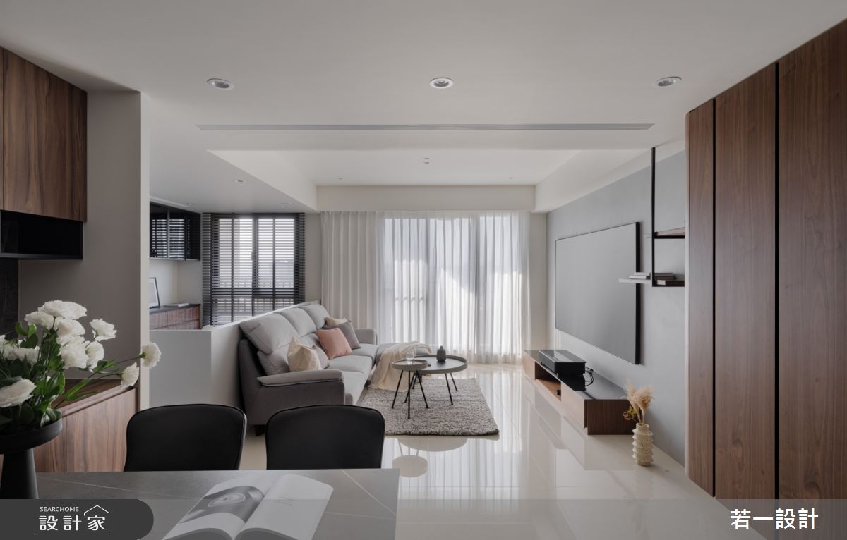 20坪新成屋(5年以下)＿現代風客廳案例圖片＿若一設計＿若一_拾光之3