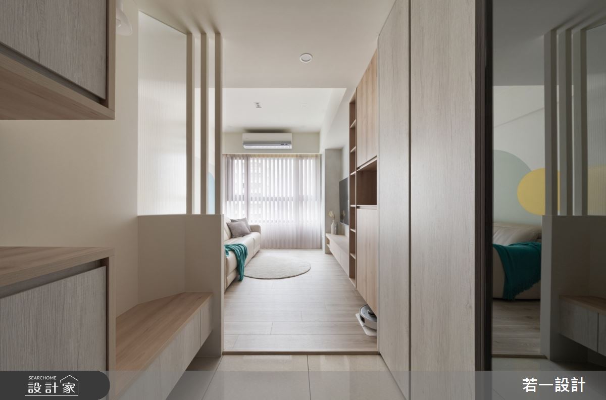 15坪新成屋(5年以下)＿北歐風玄關客廳案例圖片＿若一設計＿若一_翠璄之1