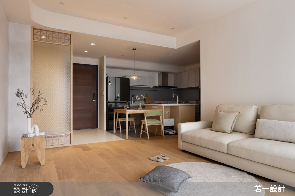 33坪新成屋(5年以下)＿日式風玄關客廳餐廳廚房案例圖片＿若一設計＿若一_暮蘊之5