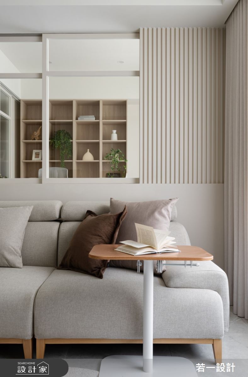 預售屋＿混搭風客廳案例圖片＿若一設計＿若一_柔蓿之11