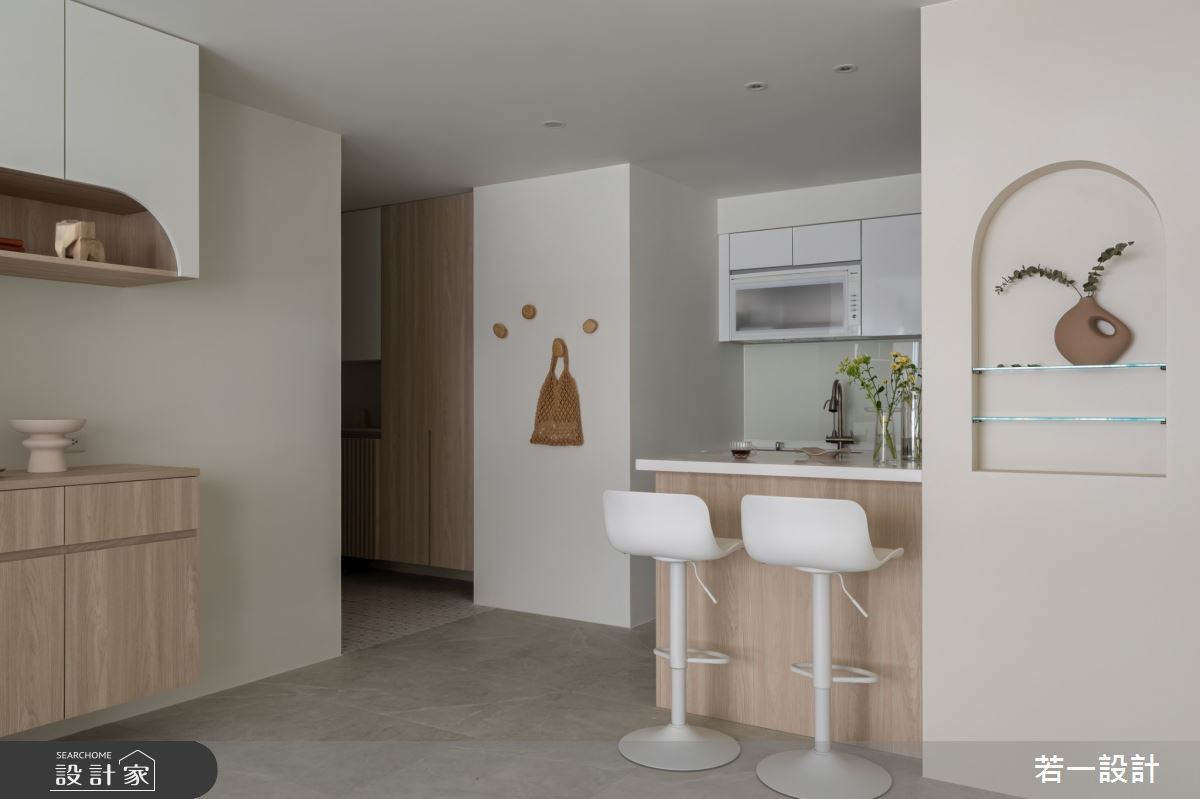 預售屋＿混搭風廚房吧檯案例圖片＿若一設計＿若一_柔蓿之6