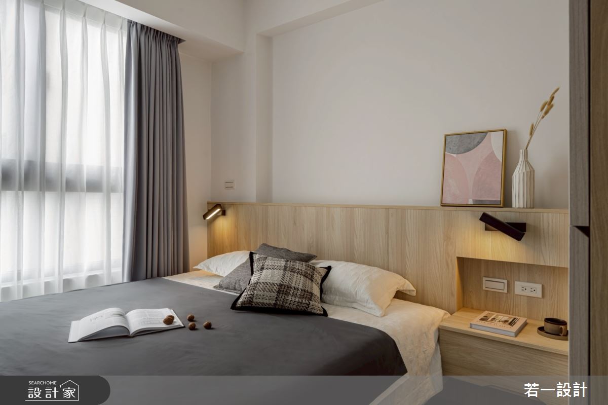 20坪新成屋(5年以下)＿北歐風臥室案例圖片＿若一設計＿若一_光落．木境之7