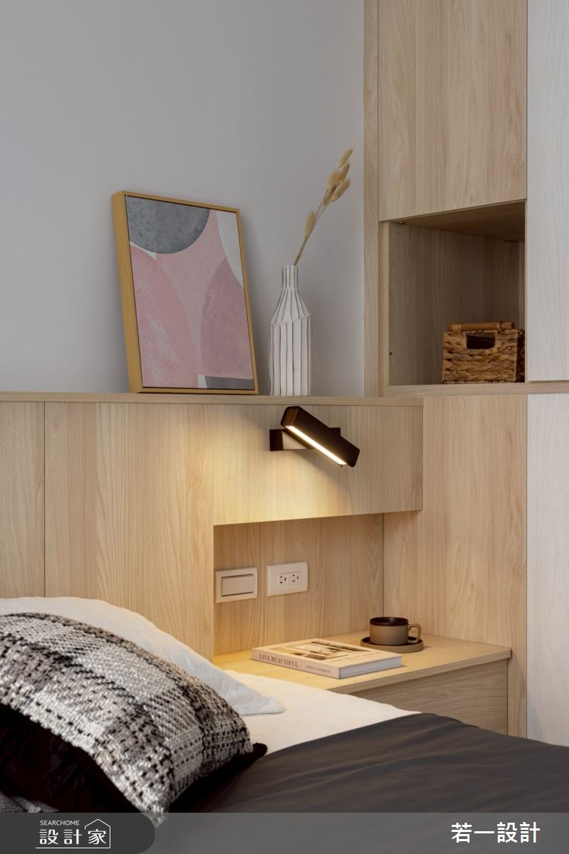 20坪新成屋(5年以下)＿北歐風臥室案例圖片＿若一設計＿若一_光落．木境之15
