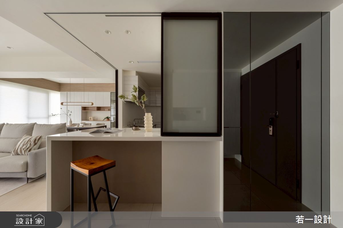 中古屋(5~15年)＿簡約風玄關吧檯中島案例圖片＿若一設計＿若一_漫影之9