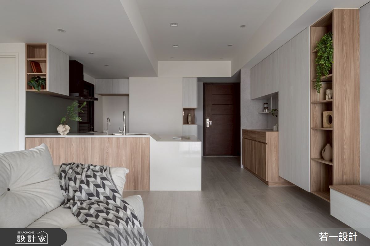 20坪新成屋(5年以下)＿混搭風玄關客廳餐廳中島案例圖片＿若一設計＿若一_睦境之6