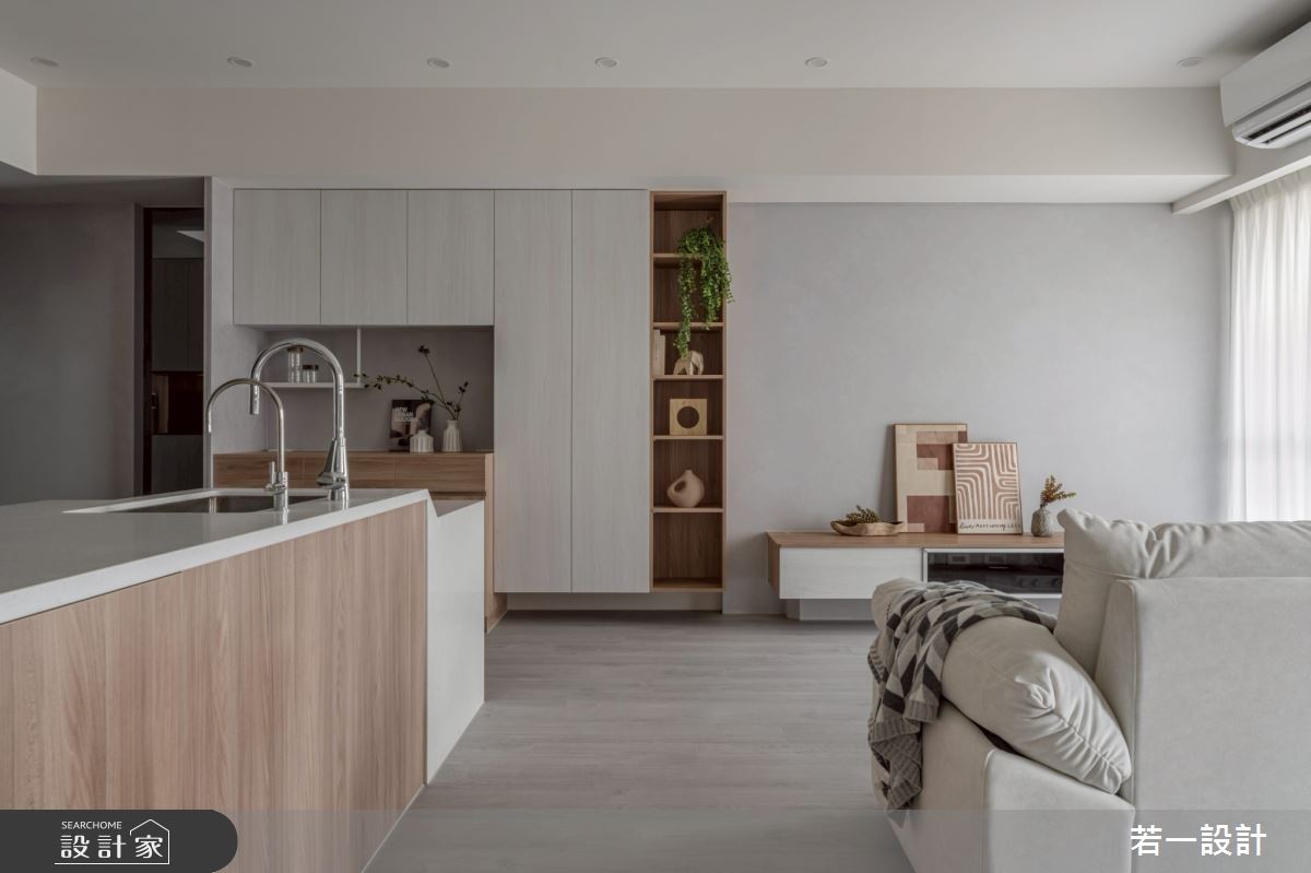 20坪新成屋(5年以下)＿混搭風客廳中島案例圖片＿若一設計＿若一_睦境之8