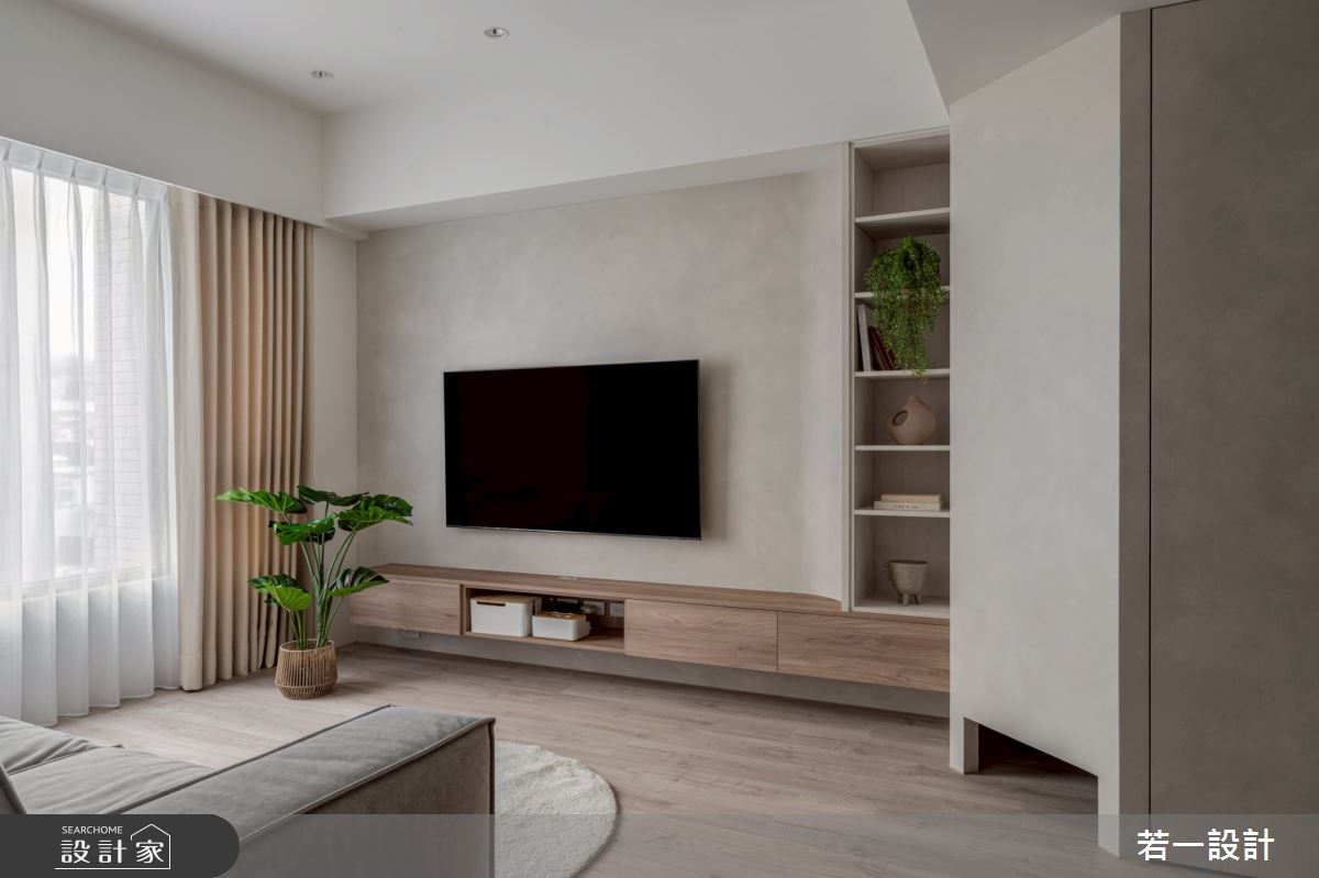 18坪新成屋(5年以下)＿混搭風客廳案例圖片＿若一設計＿若一_初寓之1