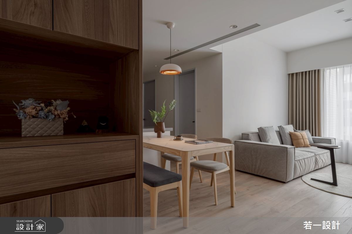 18坪新成屋(5年以下)＿混搭風玄關客廳餐廳案例圖片＿若一設計＿若一_初寓之11