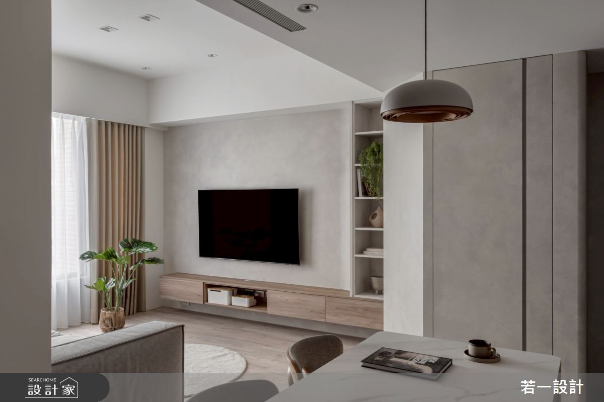 18坪新成屋(5年以下)＿混搭風客廳餐廳案例圖片＿若一設計＿若一_初寓之2