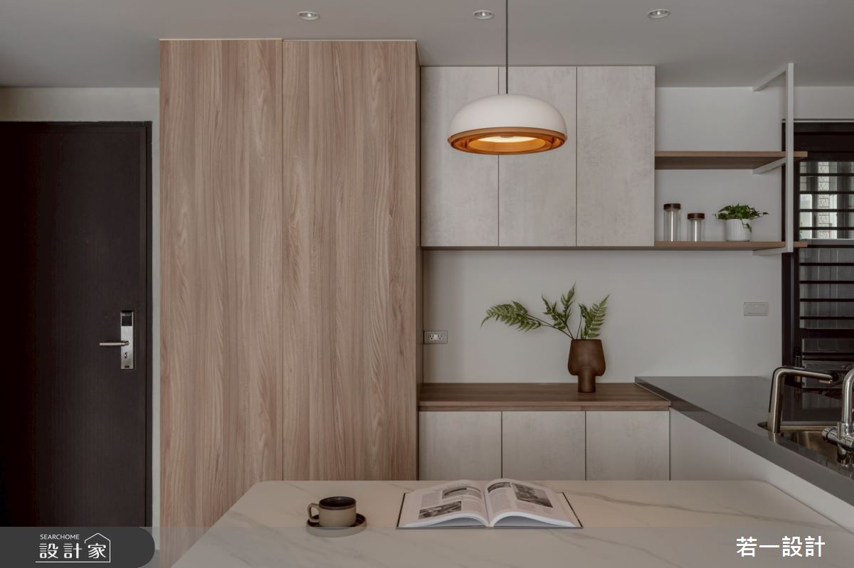 18坪新成屋(5年以下)＿混搭風玄關餐廳中島案例圖片＿若一設計＿若一_初寓之10