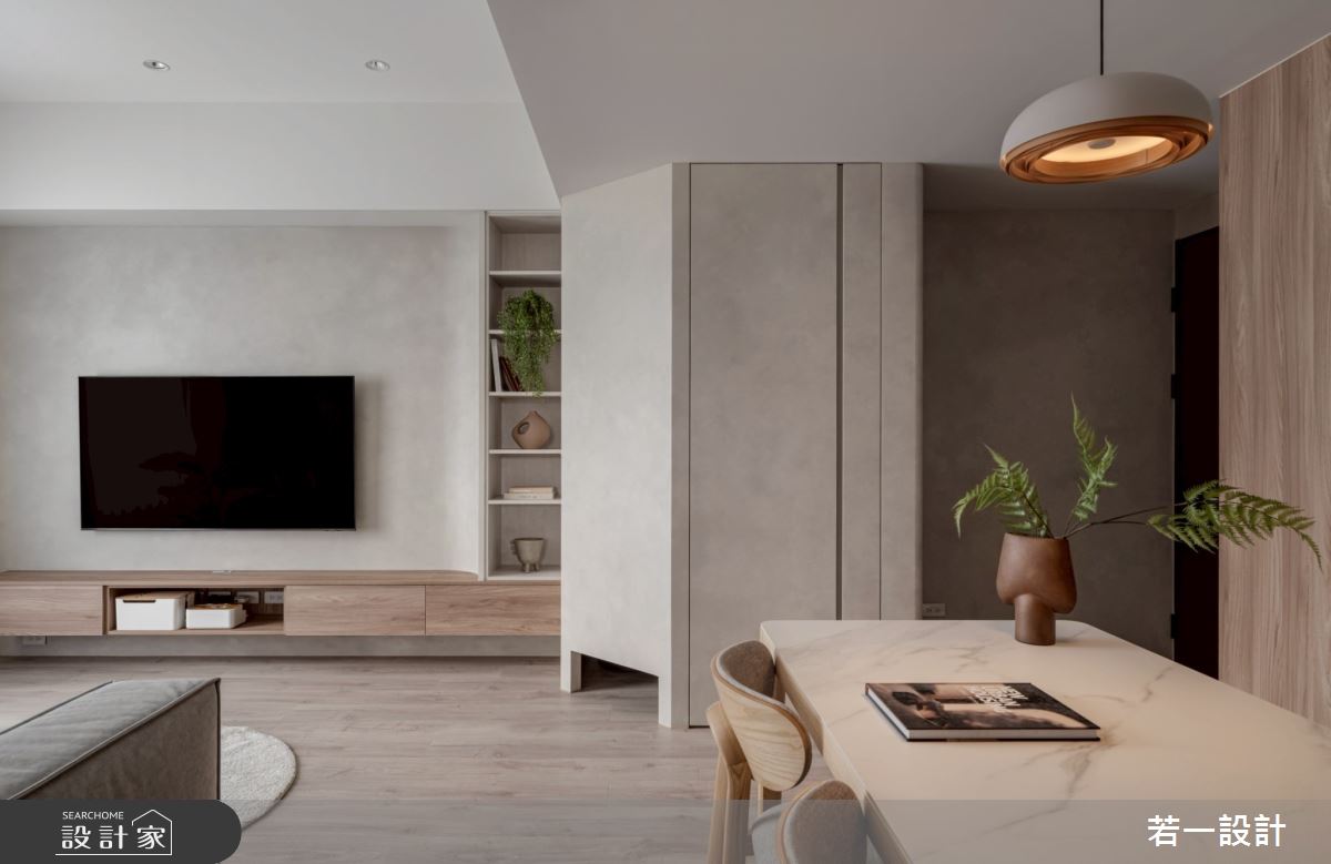 18坪新成屋(5年以下)＿混搭風客廳餐廳案例圖片＿若一設計＿若一_初寓之4