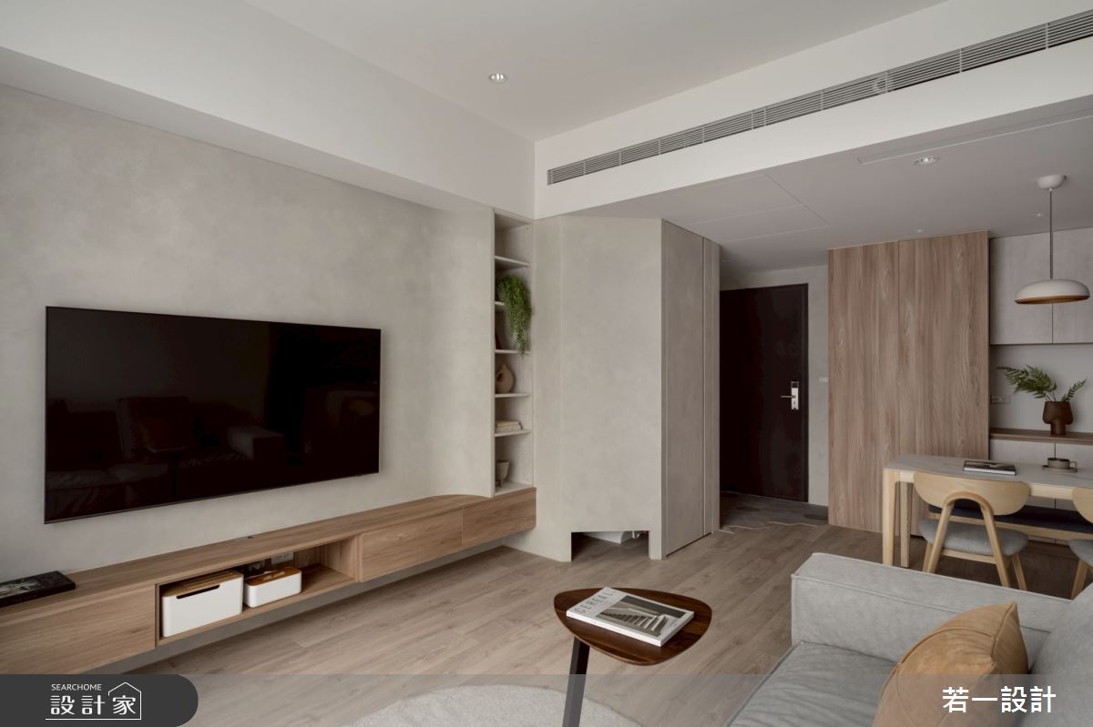 18坪新成屋(5年以下)＿混搭風玄關客廳餐廳案例圖片＿若一設計＿若一_初寓之5