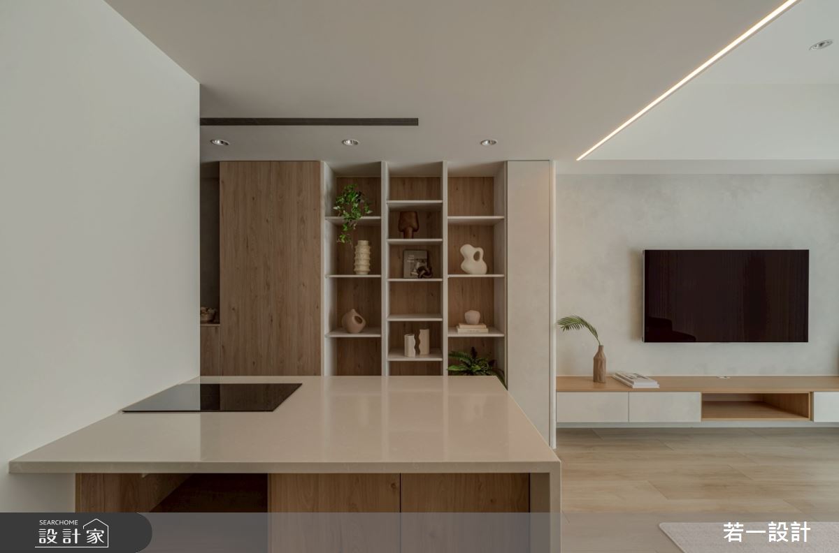 新成屋(5年以下)＿混搭風客廳中島案例圖片＿若一設計＿若一_暮木光影之3
