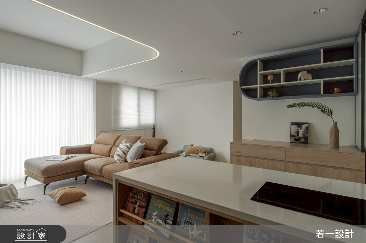 新成屋(5年以下)＿混搭風客廳中島案例圖片＿若一設計＿若一_暮木光影之5