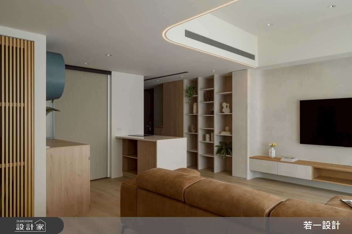 新成屋(5年以下)＿混搭風客廳案例圖片＿若一設計＿若一_暮木光影之9