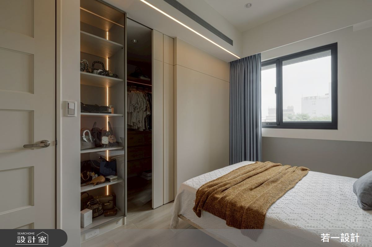 新成屋(5年以下)＿混搭風臥室案例圖片＿若一設計＿若一_暮木光影之14