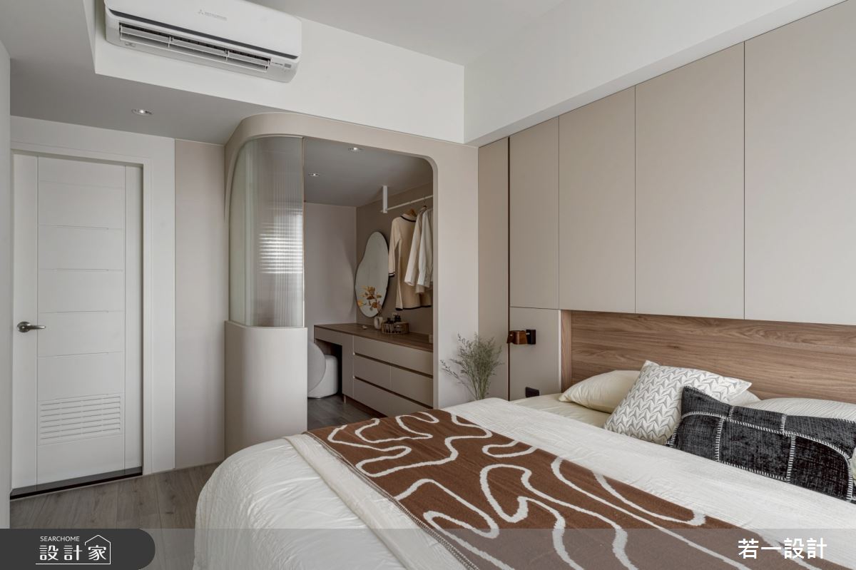 25坪新成屋(5年以下)＿奶茶風臥室更衣間案例圖片＿若一設計＿若一_映禾之13