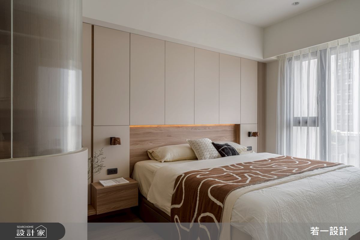 25坪新成屋(5年以下)＿奶茶風臥室案例圖片＿若一設計＿若一_映禾之12