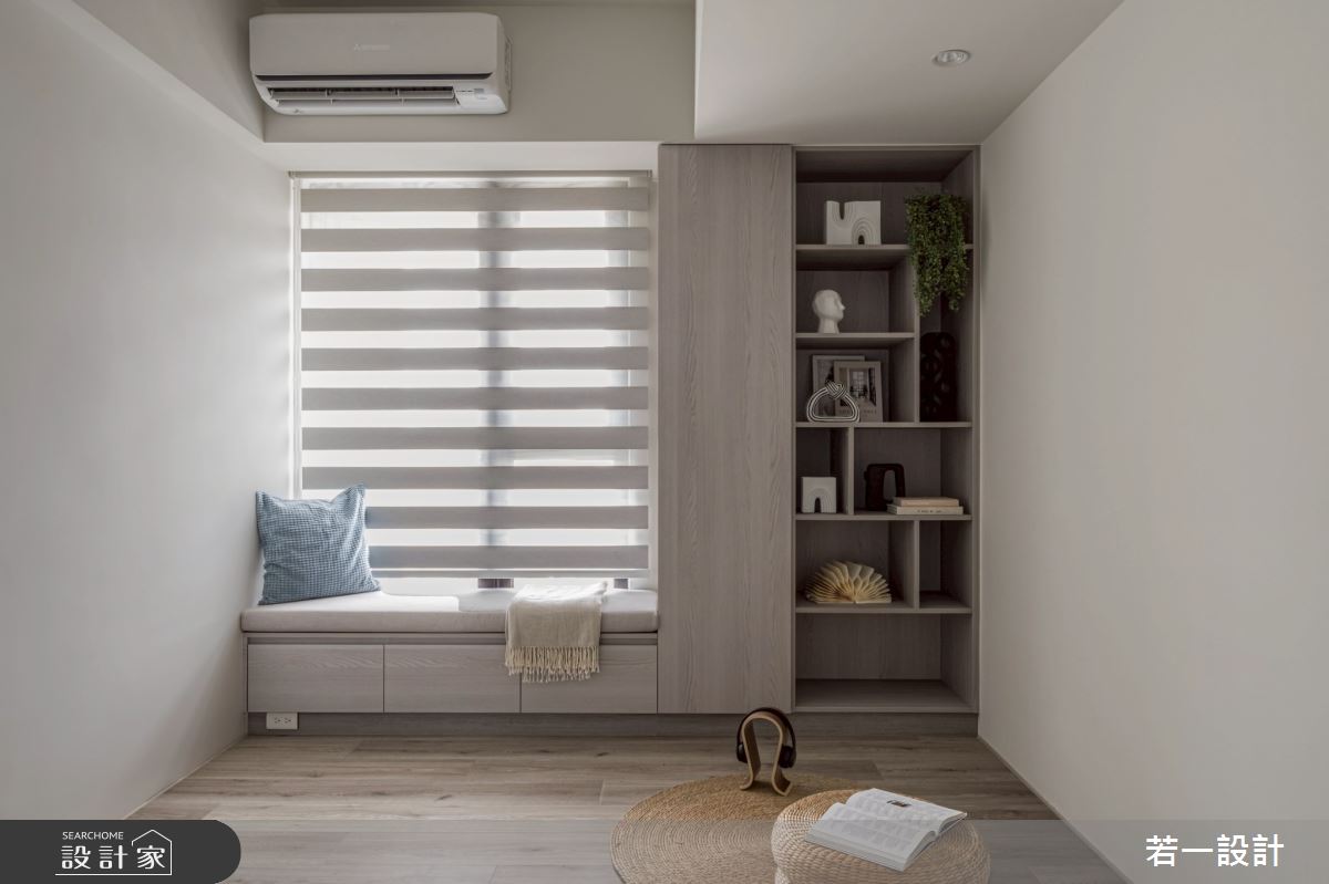 25坪新成屋(5年以下)＿奶茶風書房臥榻多功能室案例圖片＿若一設計＿若一_映禾之3733